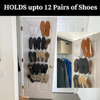 Evelots 5-Tier Over-the-Door Shoe & Hat Rack, Heavy-Duty Metal Organizer - Image 6