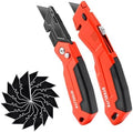 STEELITE Utility Knife 2-Pack, SK5 Heavy Duty Retractable Box Cutter Metal by STEELITE