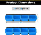 Ultrawall Wall Mounted Storage Bins, Plastic Hanging Storage Organizer Bins - Image 2