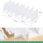 SPACEKEEPER Shelf Divider for Closet, Adjustable Purse Organizers, White - Image 2