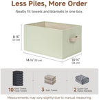 StorageWorks Closet Storage Bins, Light Green, Large, 3-Pack - Image 3