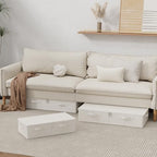 Underbed Storage Basket with PP Panel,31.4x15.7x5.9in,Beige,3 Pack - Image 3