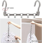 24 Pack Closet Organizers and Storage, Stronger Space Saving Hangers | Clothes Hanger, 5 Holes, Closet Storage, College Dorm Room Essentials for Girls Guys, Magic Home Organization - Image 3