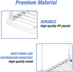 NiHome 8-Pack Stackable Plastic Kitchen Storage Shelf Foldable Rack, White - Image 5