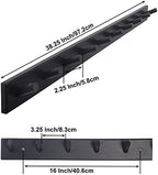 SKOLOO Wall Mounted Coat Rack 38", 10 Hooks, Bamboo, Shaker Style, Black - Image 4