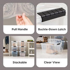 IRIS USA 6-Pack 32 Quart Storage Bins with Lids, Clear - Image 3