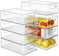 Heyuzb Set of 8 Clear Fridge Organizer Bins, Stackable Refrigerator Organizers and Storage for Fridge, Freezer, Pantry, BPA Free by HEYUZB