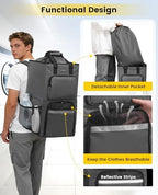 Vorspack Laundry Backpack for College Dorm, Heavy-Duty Hamper, Grey - Image 4