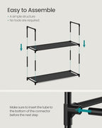 SONGMICS Shoe Rack, 10-Tier Shoe Shelf, Shoe Storage Organizer, 11 x 32.7 x 68 Inches, Metal Frame, Non-Woven Fabric Shelves, for Entryway, Bedroom, Black ULSH110BH01 - Image 6