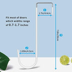 FYY Over the Door Hooks, Single-Hanger 6 Pack, Fits Doors 1.6" White - Image 2