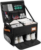 2 Layer Golf Trunk Organizer, Golf Organizer with 2 Pairs Shoes Compartment, Golf Storage Waterproof Car Trunk Locker for Balls, Caps, Clothes, Gloves, Accessories, Gifts for Golfers by XHGWJSX