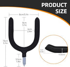 16 Pack Garage Storage System Steel U Hooks with Anti-Slip Coating Home Improvement and Organization Screw in Hooks Easy Wall Mounting Heavy Duty Bike and Ladder (Black, 16 Pack) - Image 5