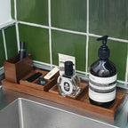 Wood Vanity Tray Set, 6-Piece Countertop Organizer for Small Items - Image 3