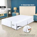Utopia Bedding Full Bed Skirt - Soft Quadruple Pleated Ruffle - Easy Fit with 16 Inch Tailored Drop - Hotel Quality, Shrinkage and Fade Resistant, White - Image 2