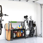 TORACK Golf Bags Stand with Ball Storage, Large Capacity Garage Sports Equipment Organizer - Image 2