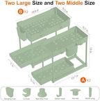 Sevenblue 4-Pack 2-Tier Under Sink Organizer with Pull Out Drawers - Image 6