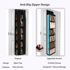 Lirex Over The Door Purse Organizer & Purse Shelf for Closet – Handbag Storage Organizer with Purse Hanger. Perfect for Scarves, Hats, and Leggings. S (11.8'' x 5'' x 51.6''), Black - Image 4