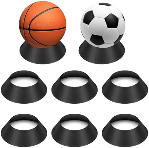 6 pcs Ball Display Stand – Durable Memorabilia Sports Ball Stand Holder for Basketball, pedestal, Soccer, Football, Volleyball Storage Rack by FENGDU