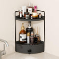 2-Tier Corner Bathroom Countertop Organizer with Drawer by Unknown