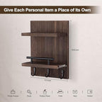 Magnetic Key Holder Wall Mount, Mail Shelf Decor with 3 Key Hooks - Image 7