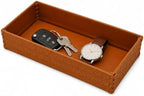 PU Leather Entryway Catchall Tray for Keys, Watches & Daily Small Essentials by JAOUTIC