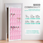 WVM Over the Door Shoe Organizer with 35 Breathable Mesh Pockets, Hanging Shoe Organizer for Door with 4 Metal Hooks, Large Capacity Closet Storage for Shoes, Accessories - Image 2