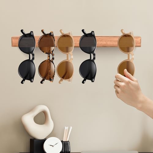 Sunglass Organizer Wall Mounted, Wooden Sunglass Holder for Wall - Image 3