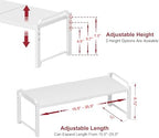 X-cosrack 12" Wide 100LBS Loading-Bearing Heavy Duty Kitchen Storage Shelf, Expandable Cabinet Shelf Organizer, Stackable Adjustable Storage Shelves for Kitchen Cabinet Cupboard Pantry Counter - Image 2