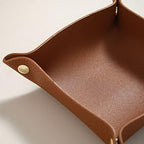 OLETHA Foldable Valet Tray, Travel Essentials for Women, Brown - Image 3