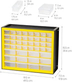 IRIS Plastic Hardware Storage Drawer, 44 Drawer Parts Cabinet - Yellow - Image 3