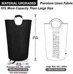 Large Laundry Basket, Laundry Hamper Bag with Handles, 95L Heather Black - Image 2
