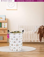 Rainbow Fabric Storage Bin Nursery Organizer Basket - Image 4