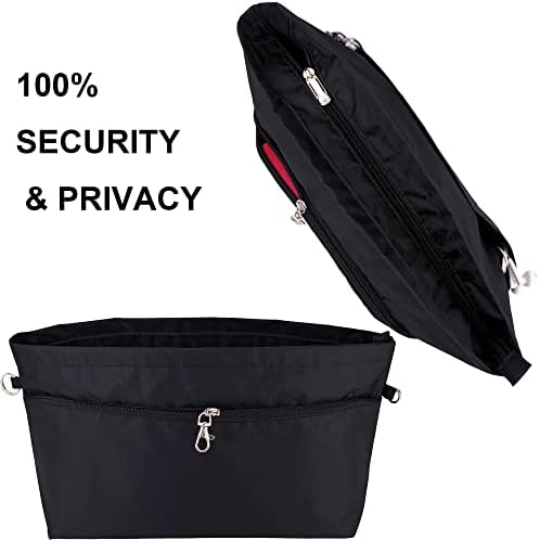 Handbag Tote Purse Organizer Insert, Medium, Black - Image 5