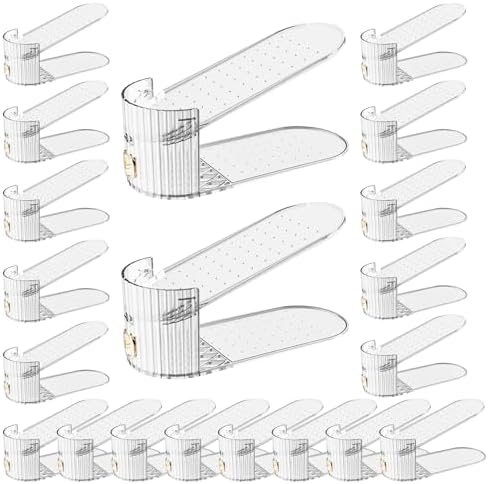 Adjustable Shoe Slot Organizer for Closet Space Saver(20-Pack) by Puresprout
