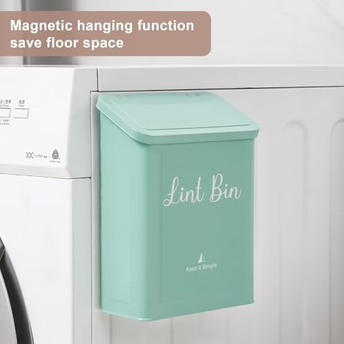 Magnetic Lint Bin for Laundry Room Organization and Storage,Light Green - Image 3