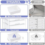 SYKIARIOL Rolling Cart with Drawers, 5 Drawers Utility Cart, Bright White - Image 5