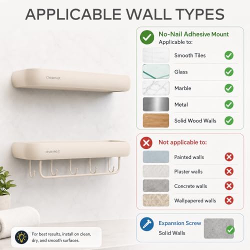 Shower Caddy Adhesive, No Drilling Aluminum Bath Organizer Shelf - Image 4