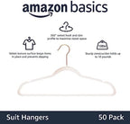 Amazon Basics Space Saving Slim Velvet Non-Slip Suit Clothes Hangers, Sturdy Construction, Closet Organizer, Pack of 50, Blush Pink/Rose Gold - Image 2
