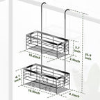 YUOROS 2 Tier Hanging Shower Caddy (Black) - Image 6