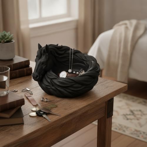 Horse Catchall Bowl Trinket Jewelry Key Tray For Entryway Table Decor - Image 3