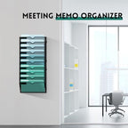 SUPEASY 10-Tier Wall File Organizer, Hanging Wall Files for Papers, Folders, Magazines, Wall Organizer for Clipboard, Assembly Needed, Black, 2 Pack - Image 6