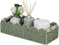 CubesLand Scalloped Toilet Paper Storage Basket W/Handle for Home Decor by CubesLand
