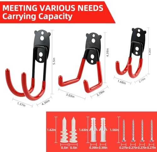 Garage Hooks Heavy Duty Large Curved Hooks Set Wall Mount 10 Packs - Image 2