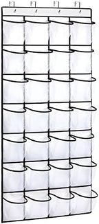 REGELETO 28 Large Pocket Over the Door Shoe Organzier, Hanging Shoe Rack for Door Large Capacity Shoe Organizer Holder with 4 Metal Hooks. by REGELETO