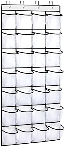 REGELETO 28 Large Pocket Over the Door Shoe Organzier, Hanging Shoe Rack for Door Large Capacity Shoe Organizer Holder with 4 Metal Hooks. by REGELETO