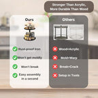 IBERG 2 Tier Lazy Susan Organizer, Rotating Spice Rack (Black) - Image 3