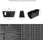 ZTUJO Purse Organizer Insert For Handbag & Tote Shaper,Tote Bag Organizer Insert For Speedy Neverful, 6 Sizes(X-Large,Silky Black) - Image 3