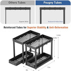 2 Pack Pull-Out Storage Organizers, Under Sink Organizer and Storage for Bathroom & Kitchen,Multi-Purpose Under Cabinet Organizers and storage Black - Image 2