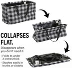Household Essentials Black and White Plaid Krush Container All-Purpose Utility Tote - Image 4