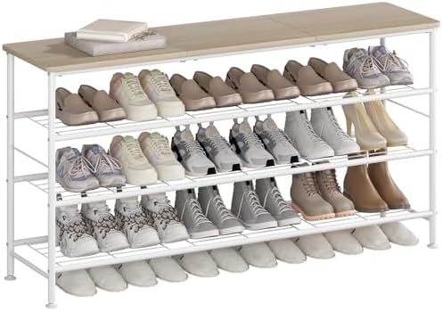 SUOERNUO 4 Tier Extra Long Shoe Rack Organizer Storage for Closet Entryway by SUOERNUO